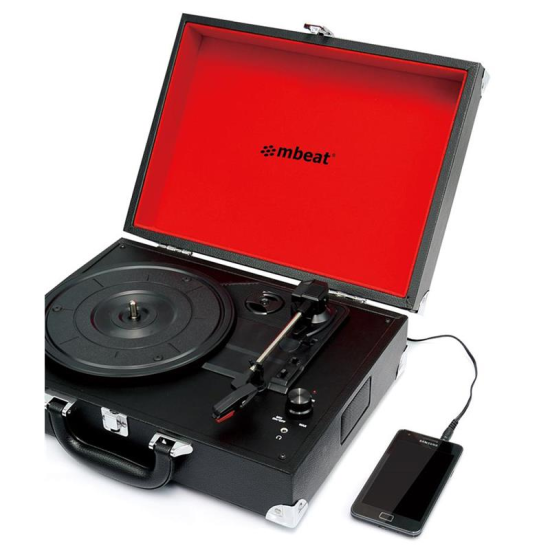 mbeat Retro Briefcase-styled USB Turntable Recorder