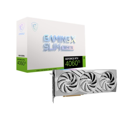 MSI GeForce RTX 4060 Ti GAMING X SLIM WHITE 8GB Graphics Card